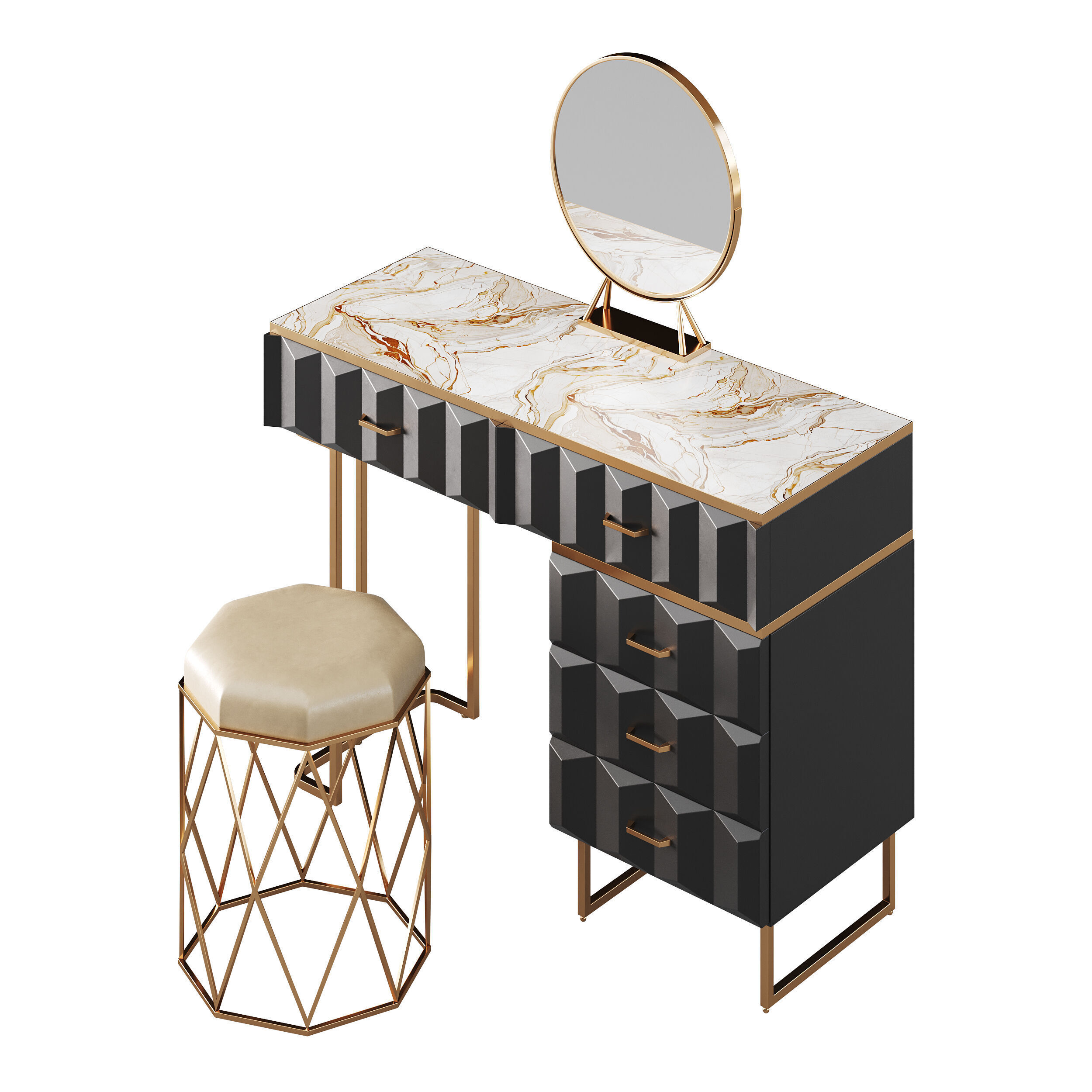 Dressing table 05 3D model_6