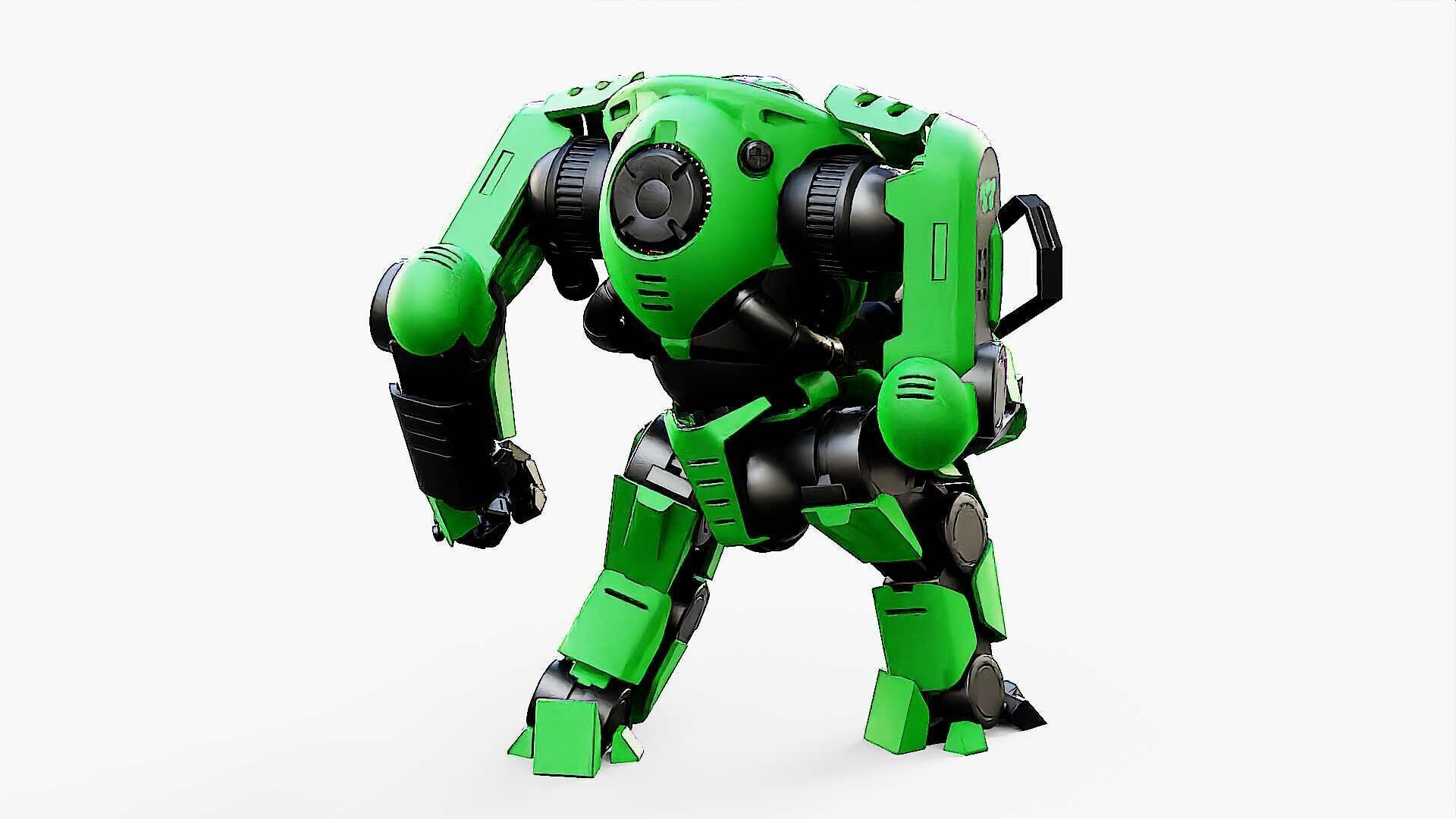 DOOM FIGHTER V-2  Rigged for Unreal Engine - Unity - MIXAMO  3D model_18