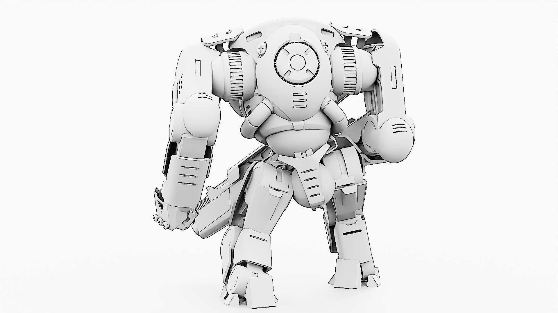 DOOM FIGHTER V-2  Rigged for Unreal Engine - Unity - MIXAMO  3D model_33