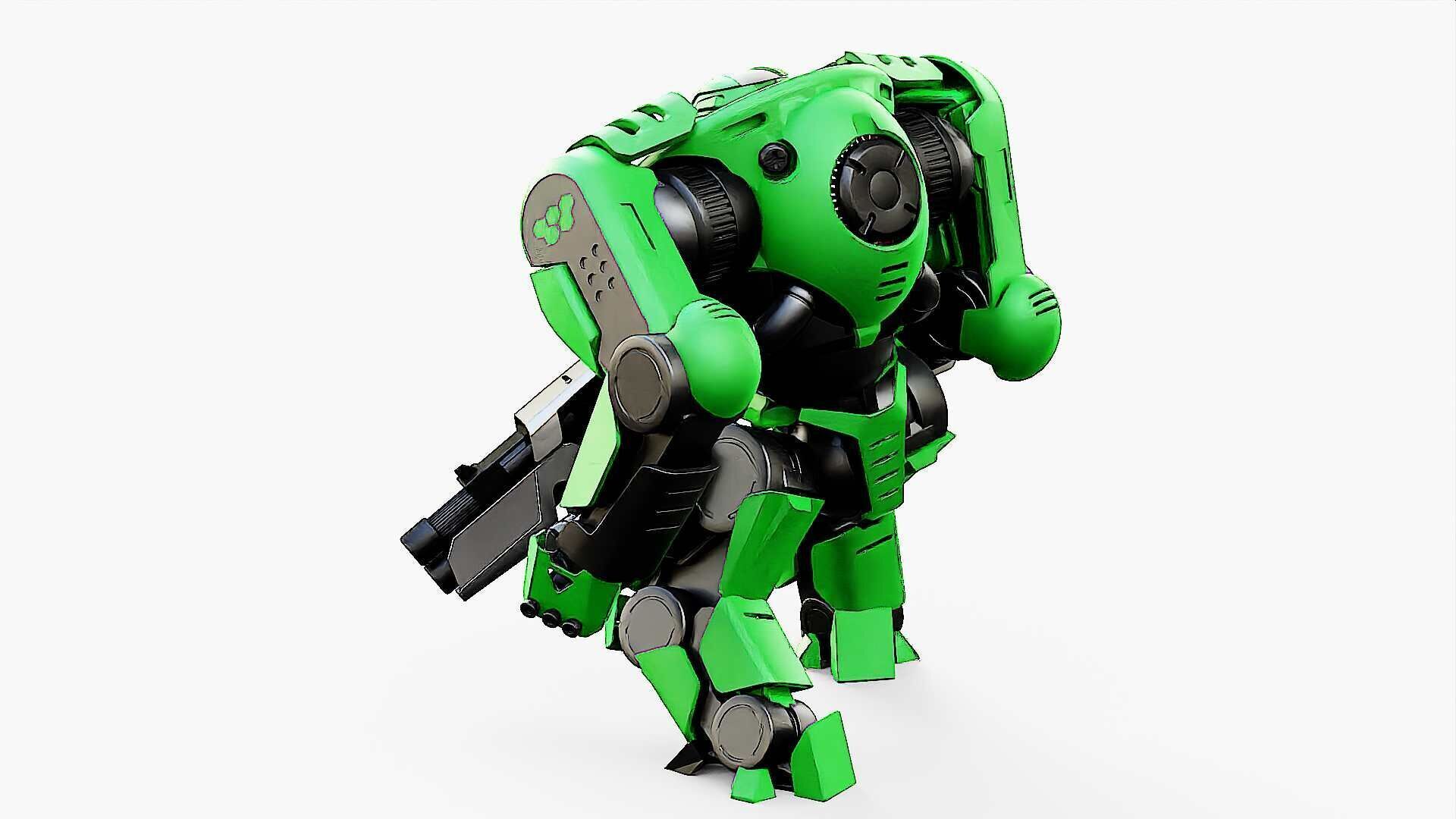 DOOM FIGHTER V-2  Rigged for Unreal Engine - Unity - MIXAMO  3D model_15