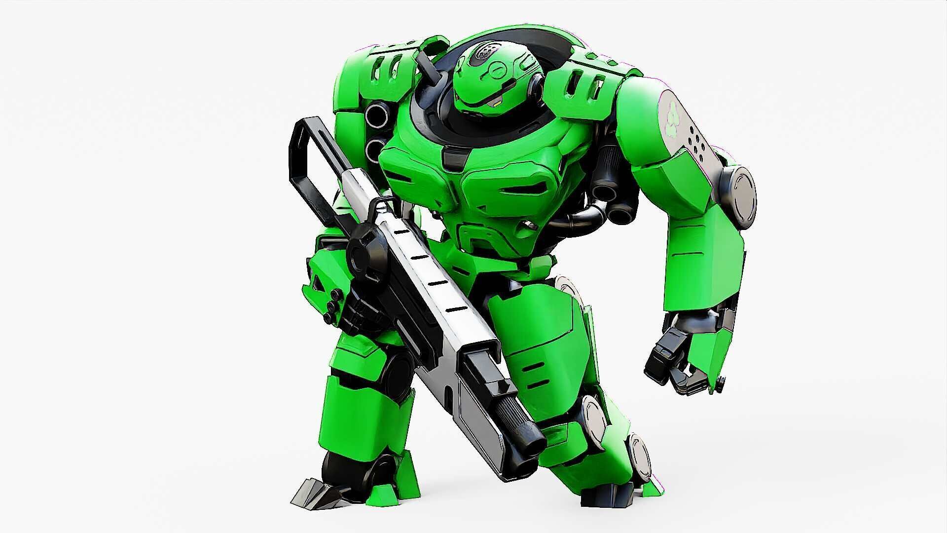 DOOM FIGHTER V-2  Rigged for Unreal Engine - Unity - MIXAMO  3D model_6