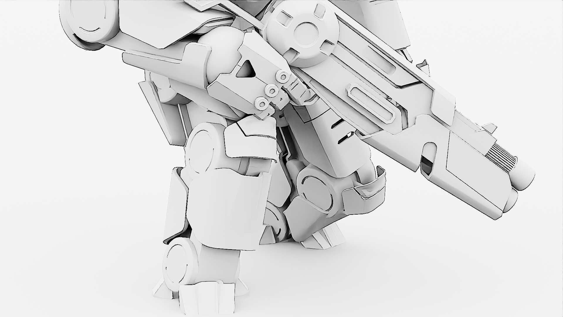 DOOM FIGHTER V-2  Rigged for Unreal Engine - Unity - MIXAMO  3D model_35