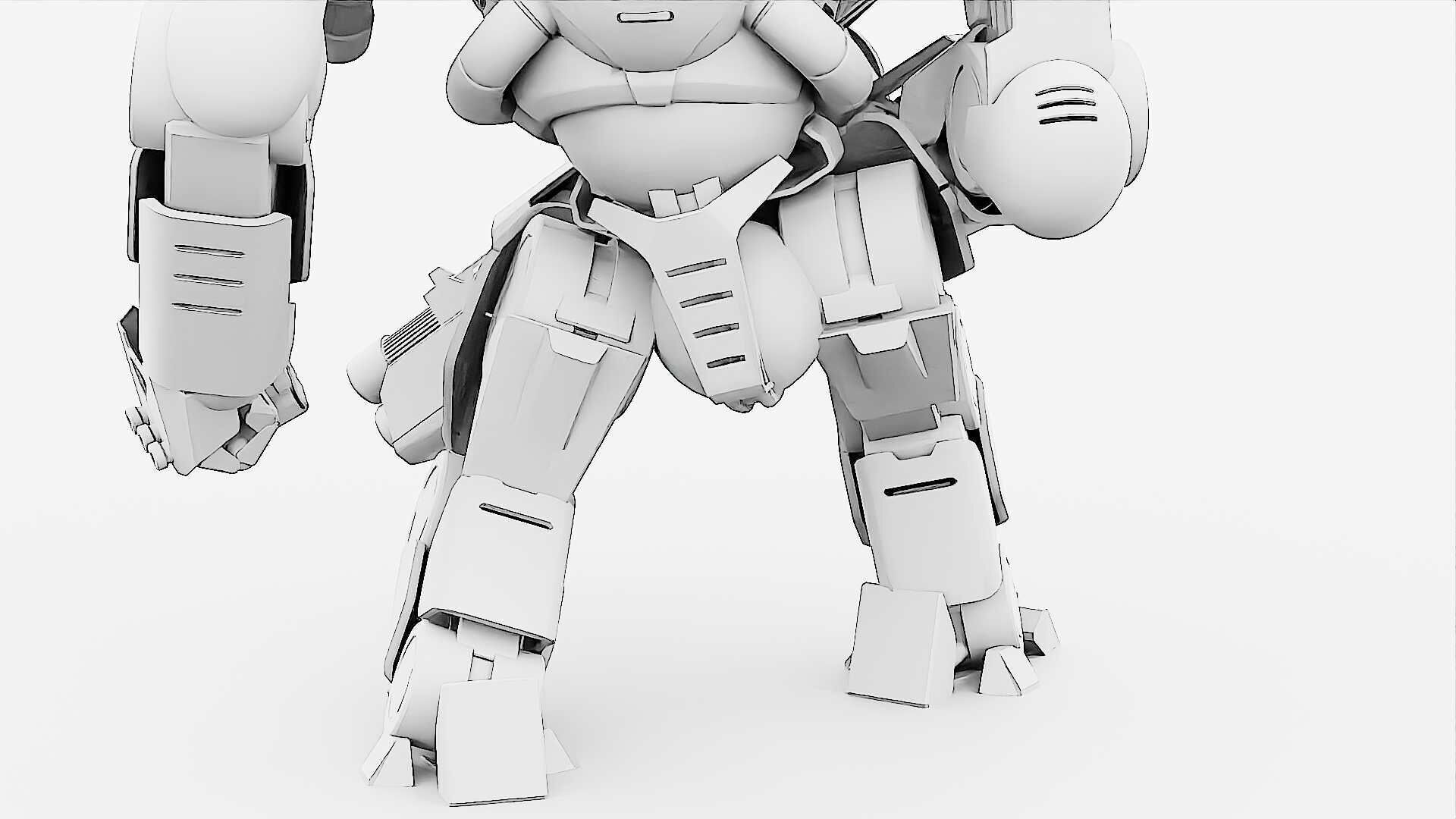 DOOM FIGHTER V-2  Rigged for Unreal Engine - Unity - MIXAMO  3D model_36