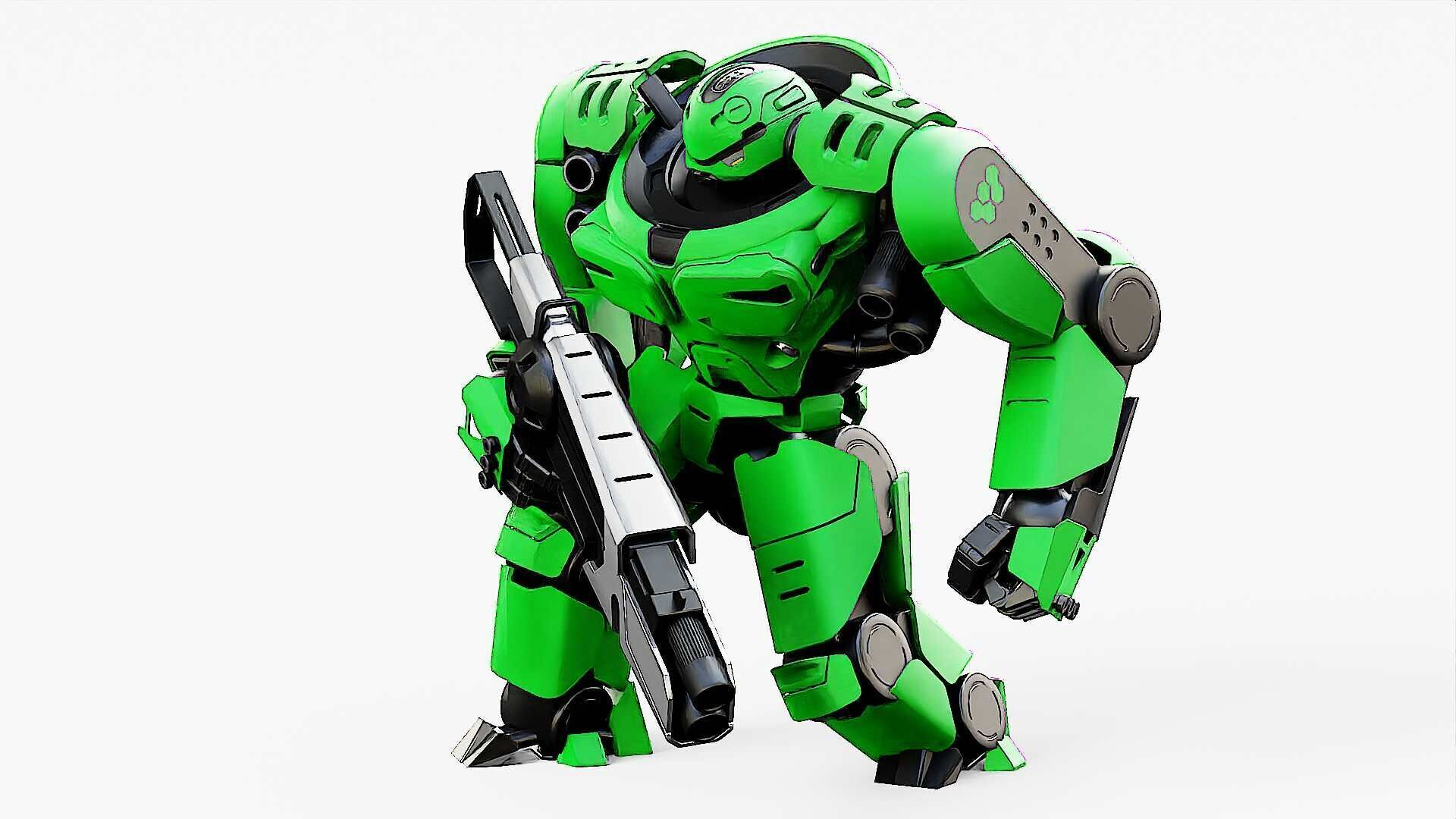 DOOM FIGHTER V-2  Rigged for Unreal Engine - Unity - MIXAMO  3D model_7