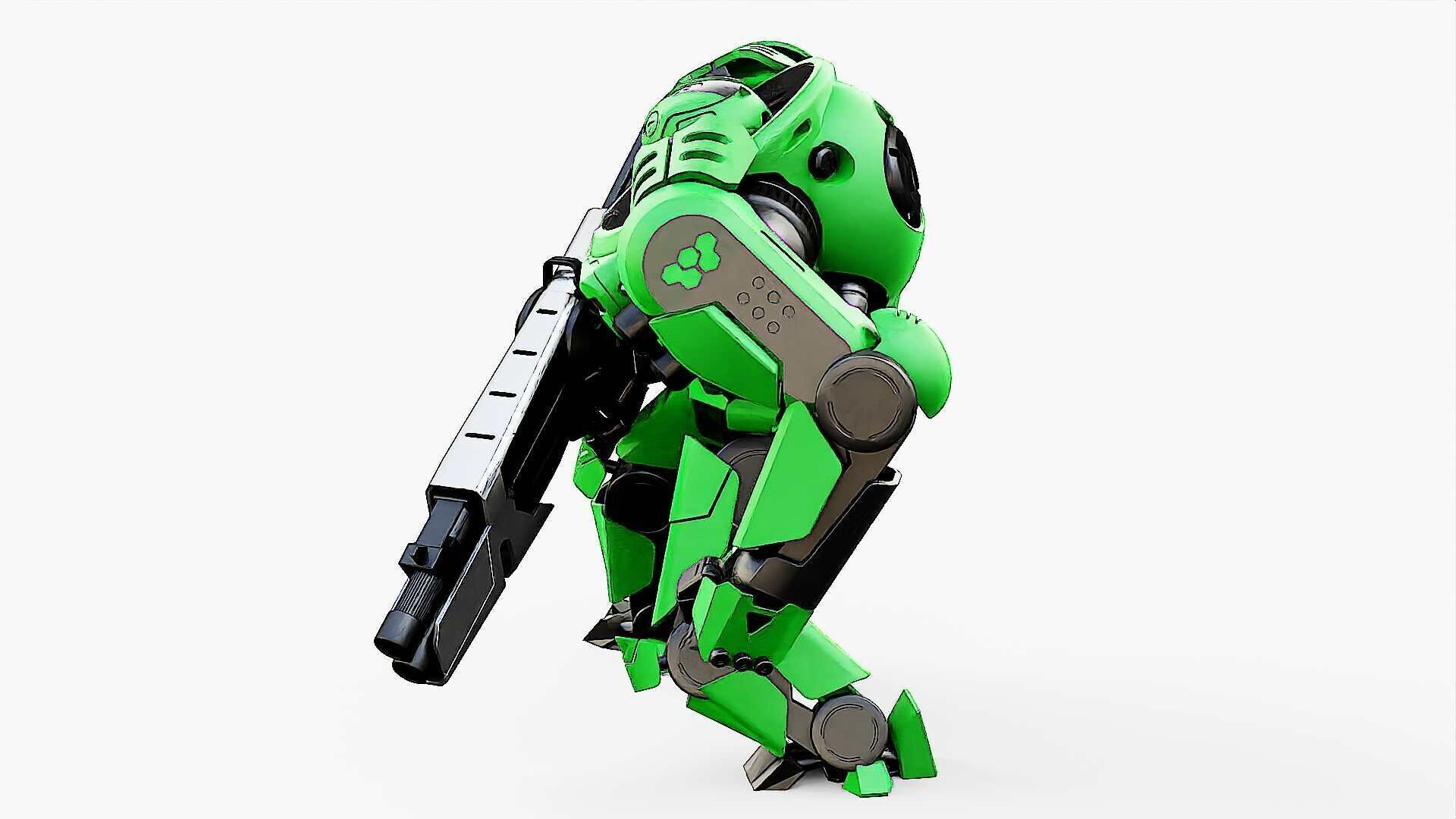 DOOM FIGHTER V-2  Rigged for Unreal Engine - Unity - MIXAMO  3D model_12