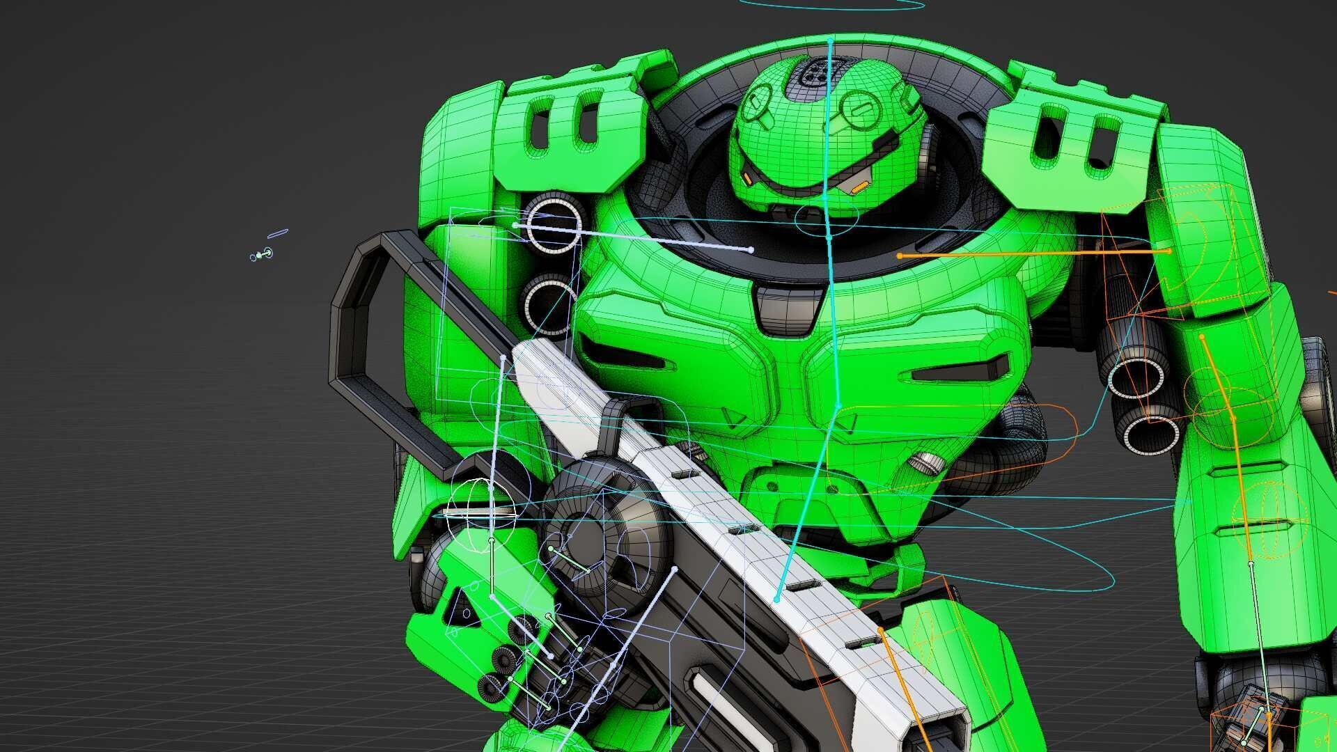 DOOM FIGHTER V-2  Rigged for Unreal Engine - Unity - MIXAMO  3D model_39
