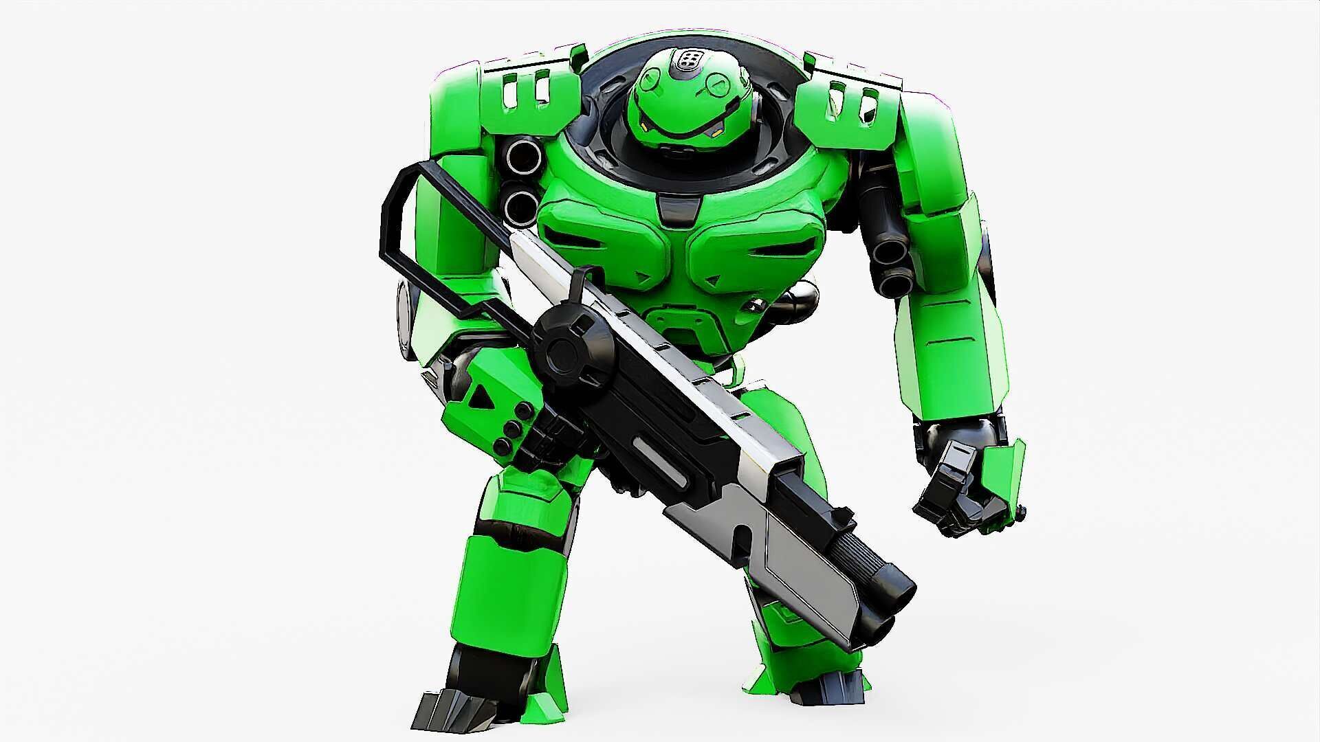 DOOM FIGHTER V-2  Rigged for Unreal Engine - Unity - MIXAMO  3D model_4