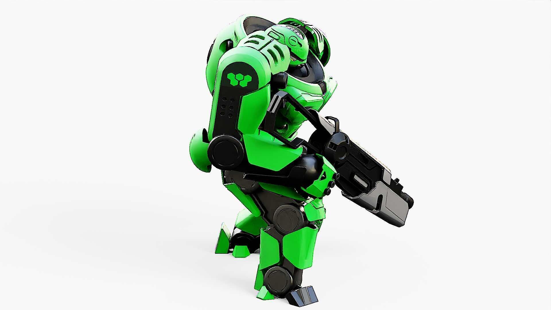 DOOM FIGHTER V-2  Rigged for Unreal Engine - Unity - MIXAMO  3D model_21