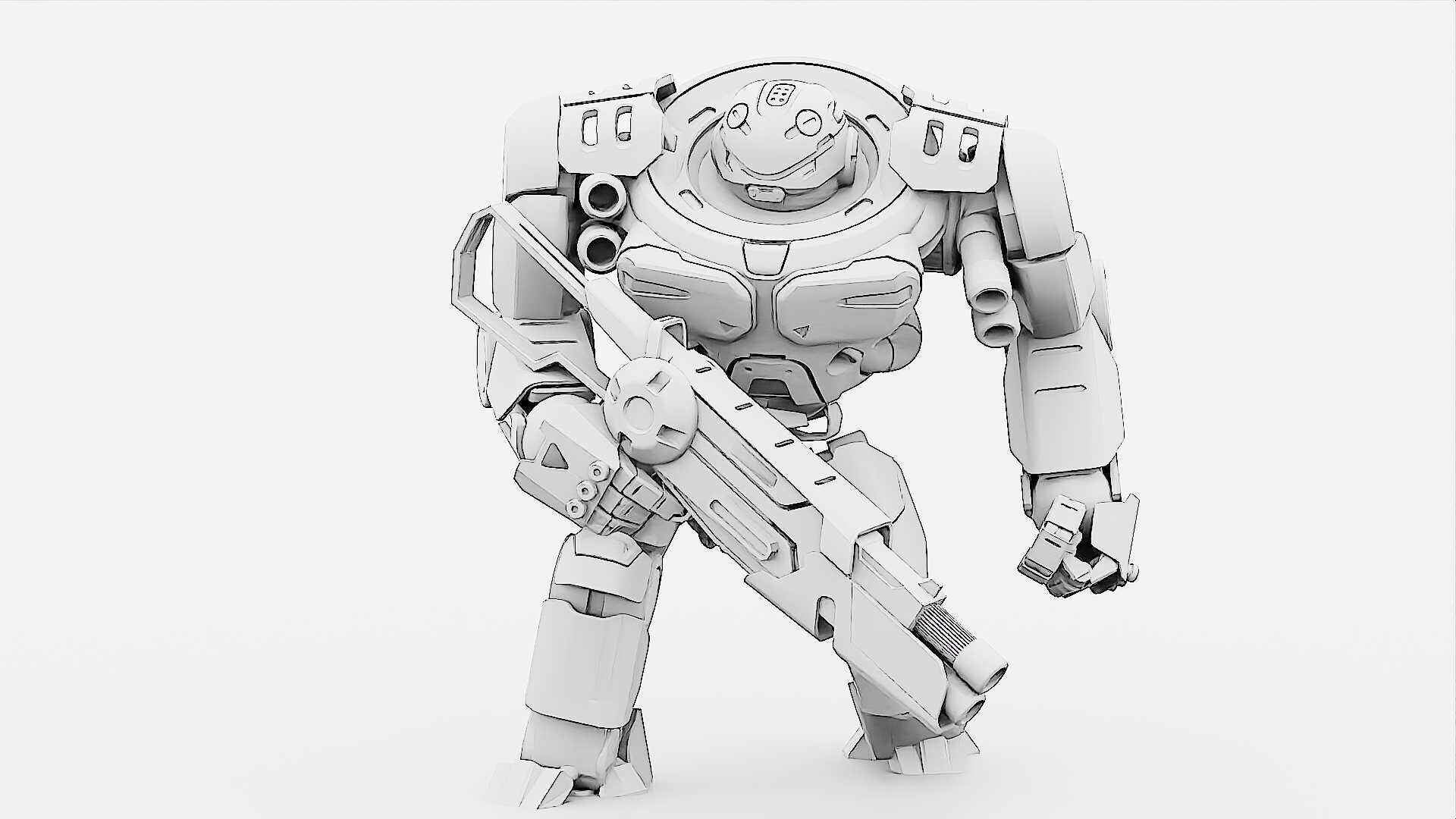 DOOM FIGHTER V-2  Rigged for Unreal Engine - Unity - MIXAMO  3D model_32