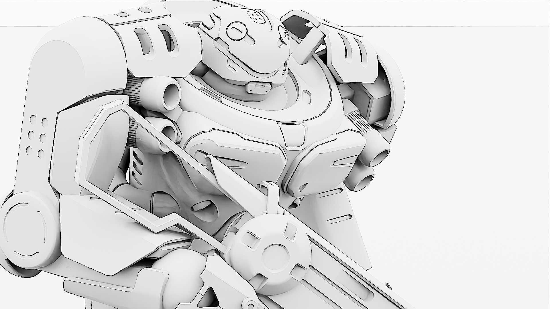 DOOM FIGHTER V-2  Rigged for Unreal Engine - Unity - MIXAMO  3D model_34