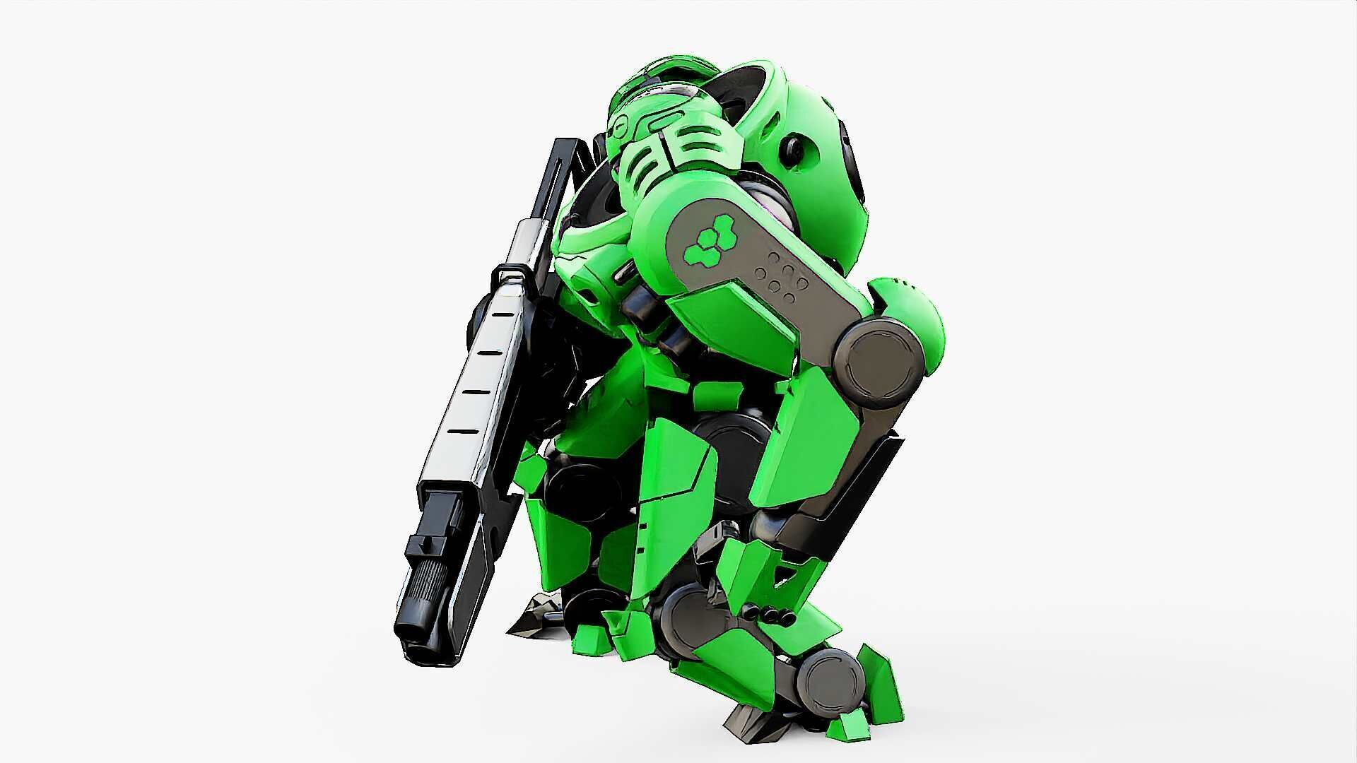 DOOM FIGHTER V-2  Rigged for Unreal Engine - Unity - MIXAMO  3D model_11