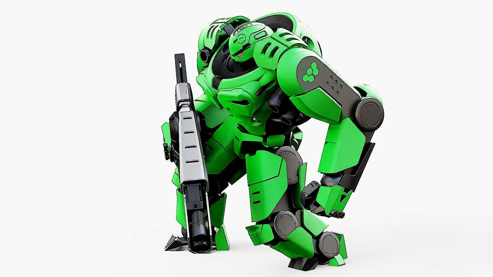 DOOM FIGHTER V-2  Rigged for Unreal Engine - Unity - MIXAMO  3D model_9