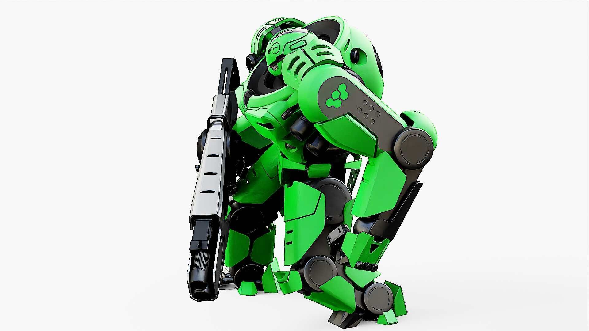 DOOM FIGHTER V-2  Rigged for Unreal Engine - Unity - MIXAMO  3D model_10