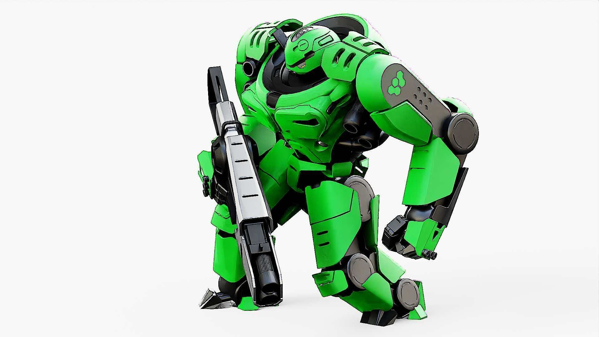 DOOM FIGHTER V-2  Rigged for Unreal Engine - Unity - MIXAMO  3D model_8