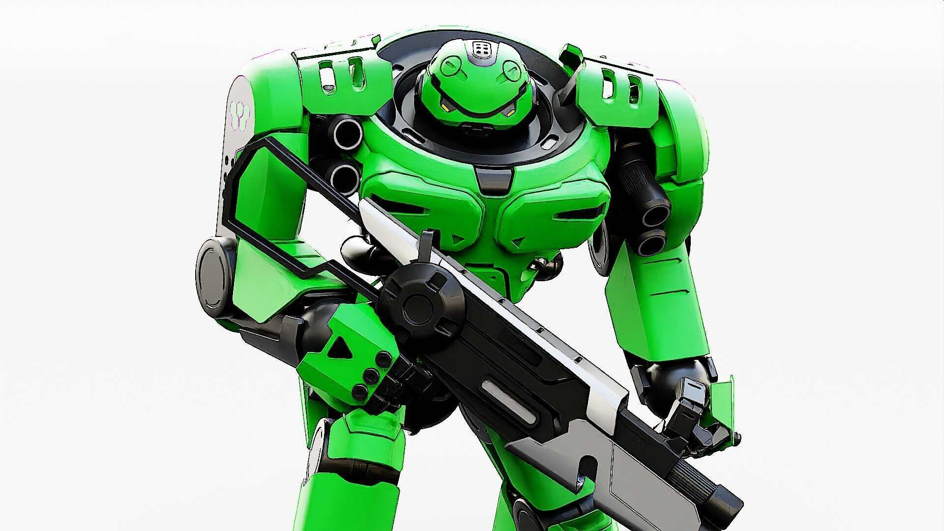 DOOM FIGHTER V-2  Rigged for Unreal Engine - Unity - MIXAMO  3D model_2