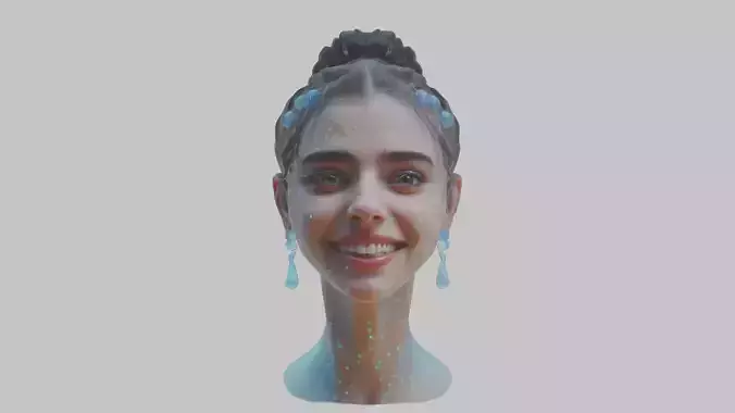 Fantasy Young Cute Teen Head Bust