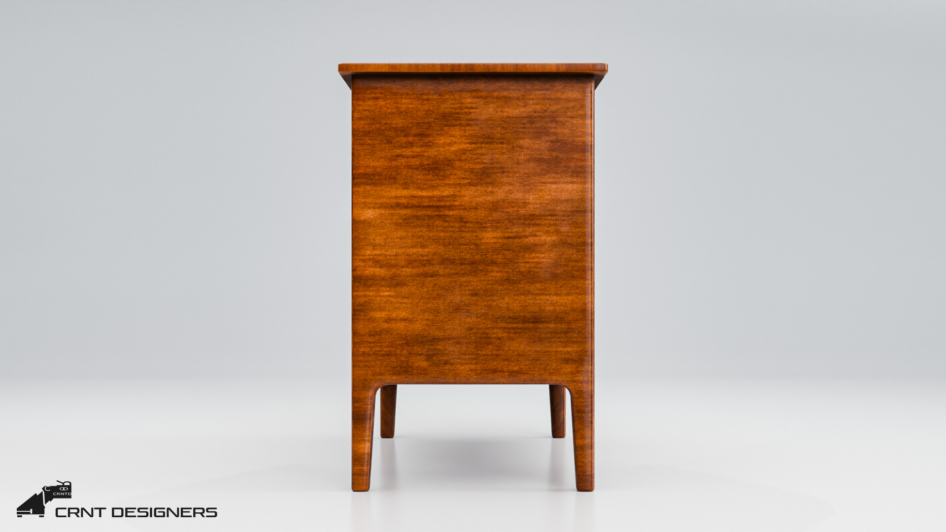 Vintage Television Low-poly 3D model_5