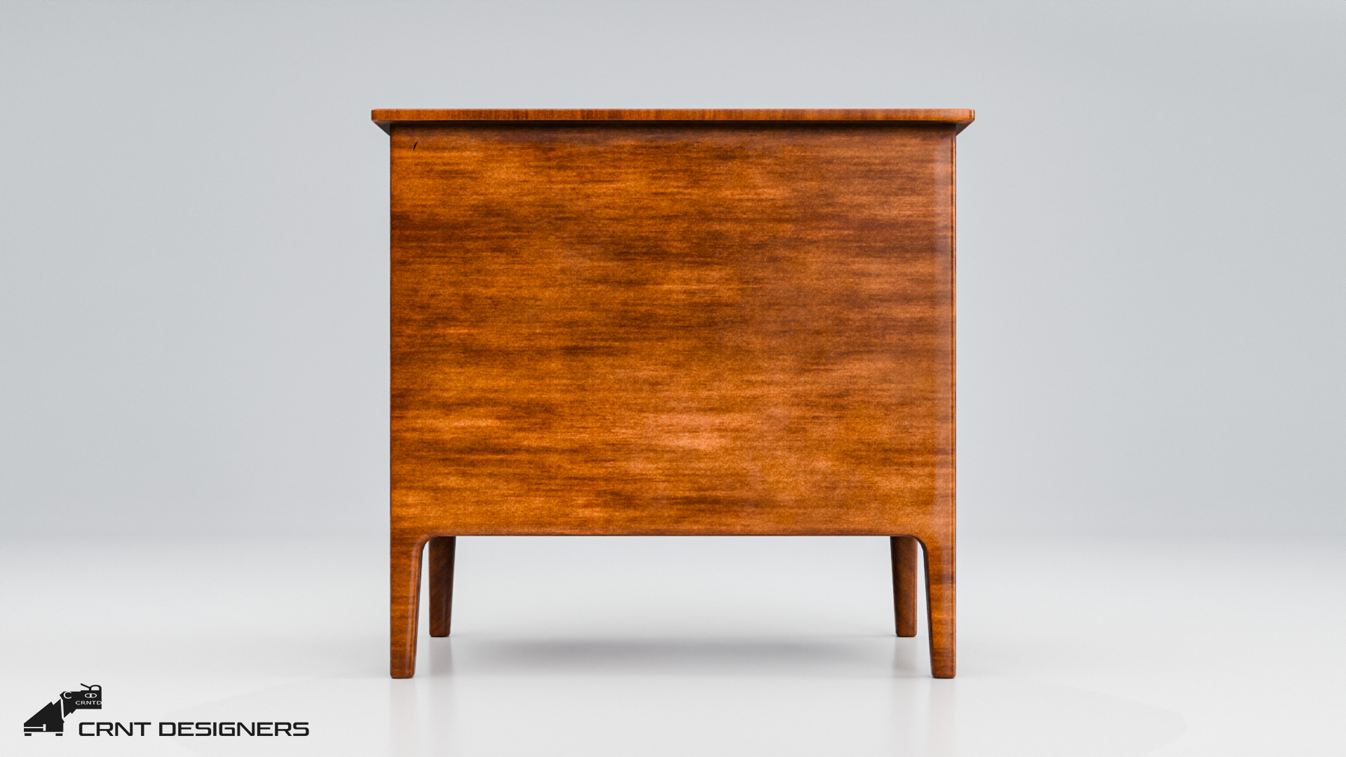 Vintage Television Low-poly 3D model_6