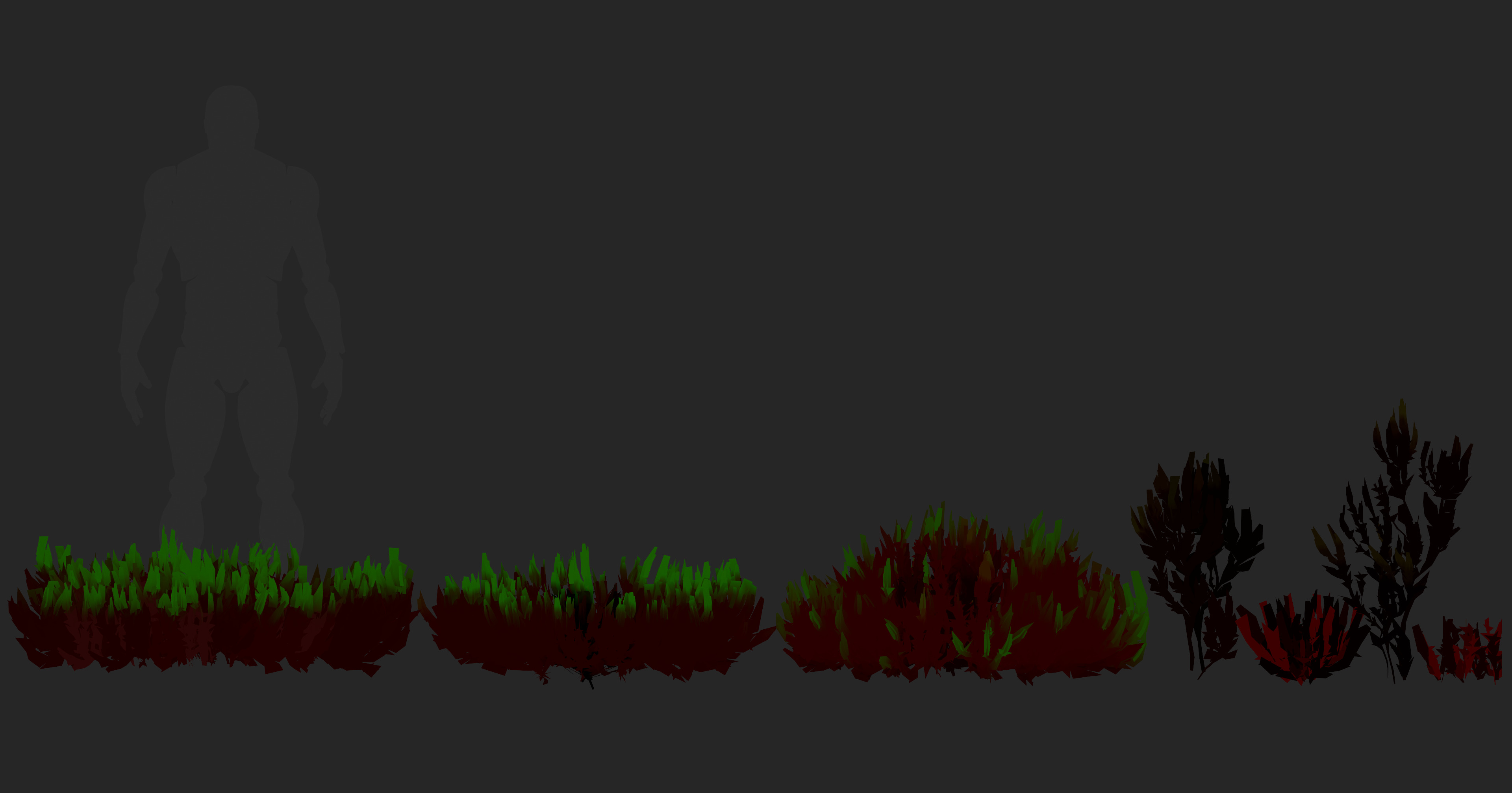 Heather plant Low-poly 3D model_4