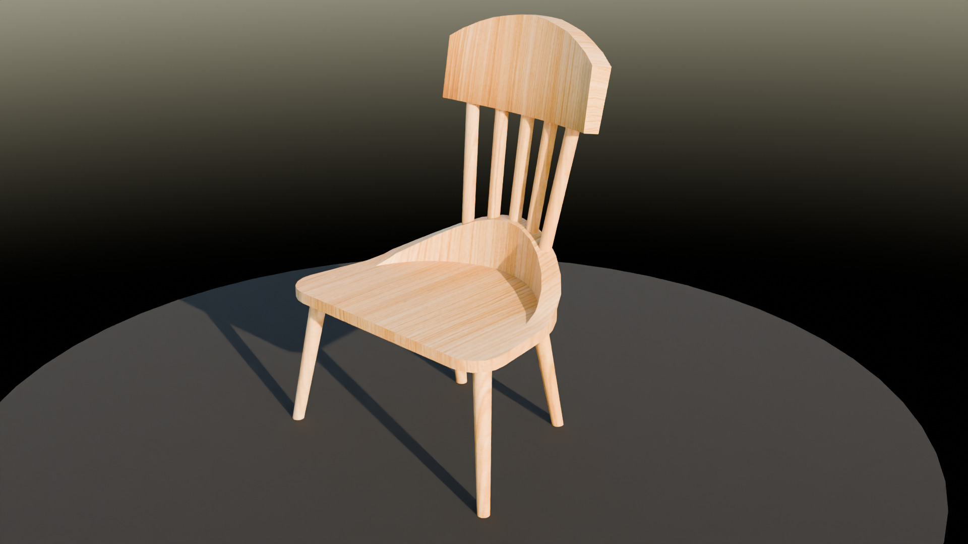 Low-poly 3D Chair Low-poly 3D model_1