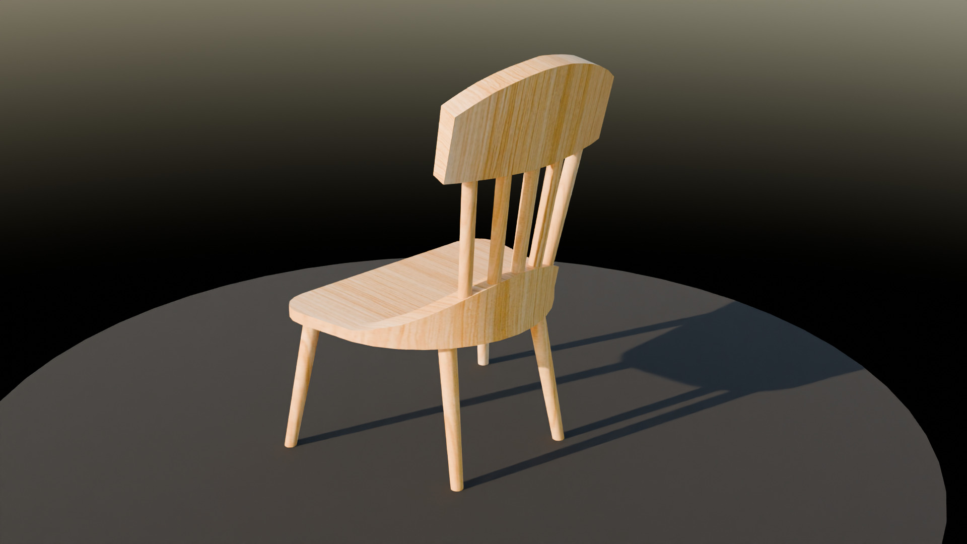 Low-poly 3D Chair Low-poly 3D model_2