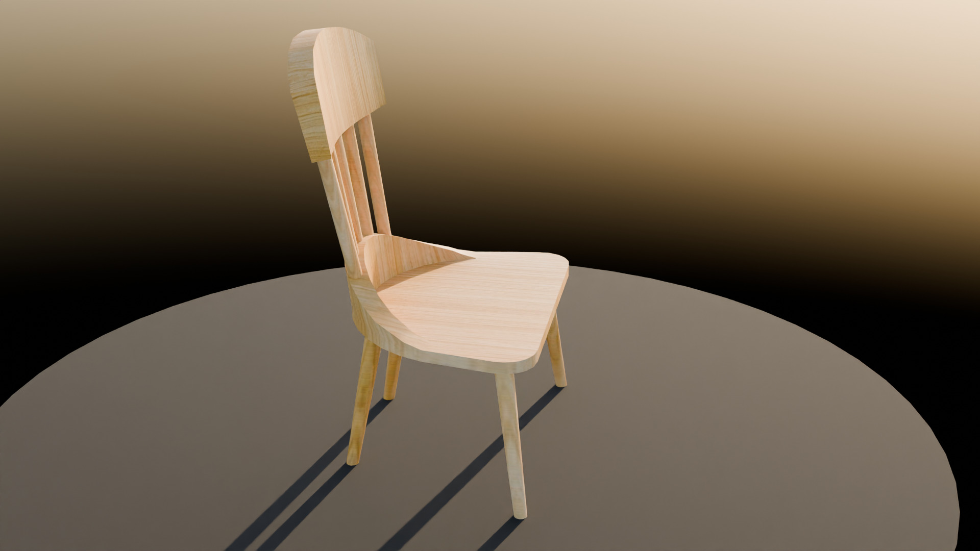 Low-poly 3D Chair Low-poly 3D model_4
