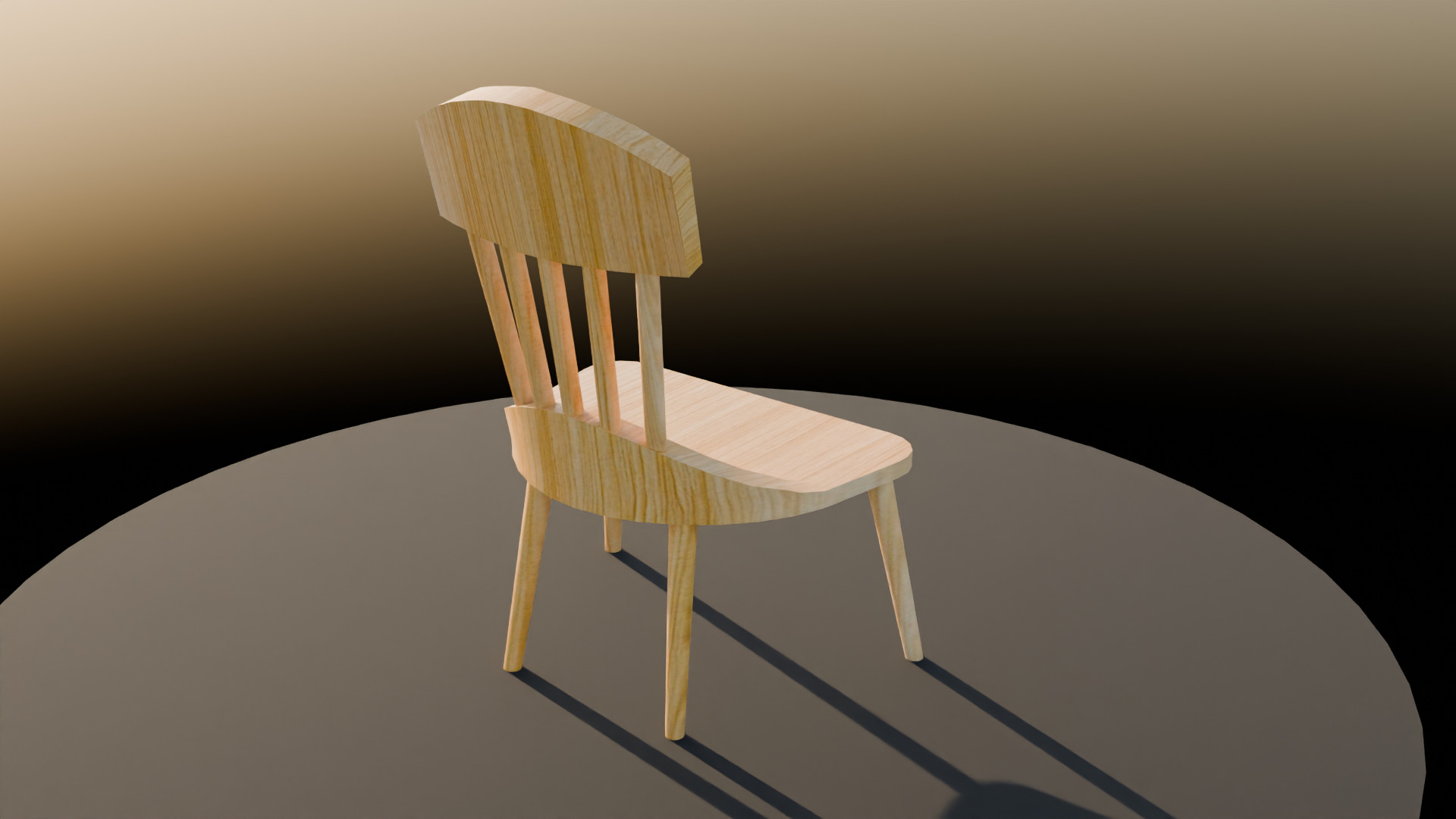Low-poly 3D Chair Low-poly 3D model_3