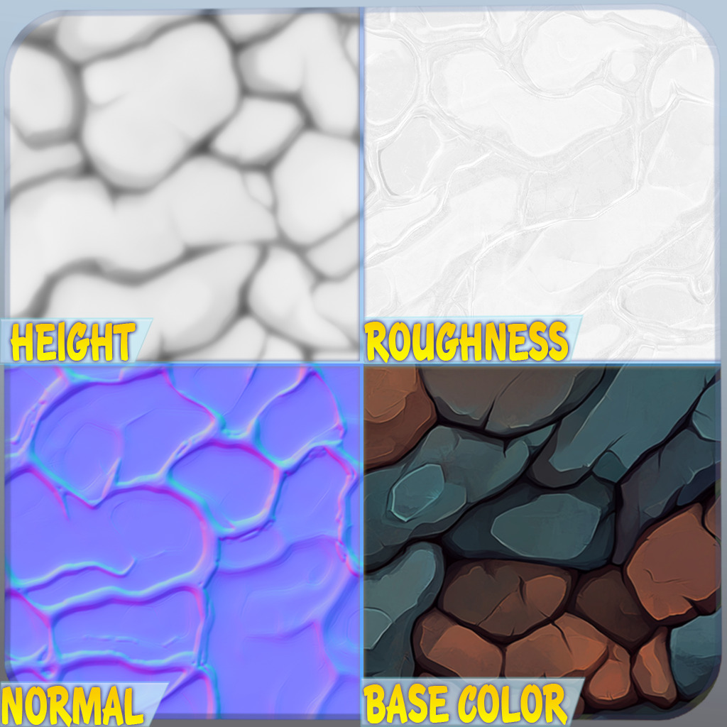 Stylized Stone Floor Seamless Texture Texture_1