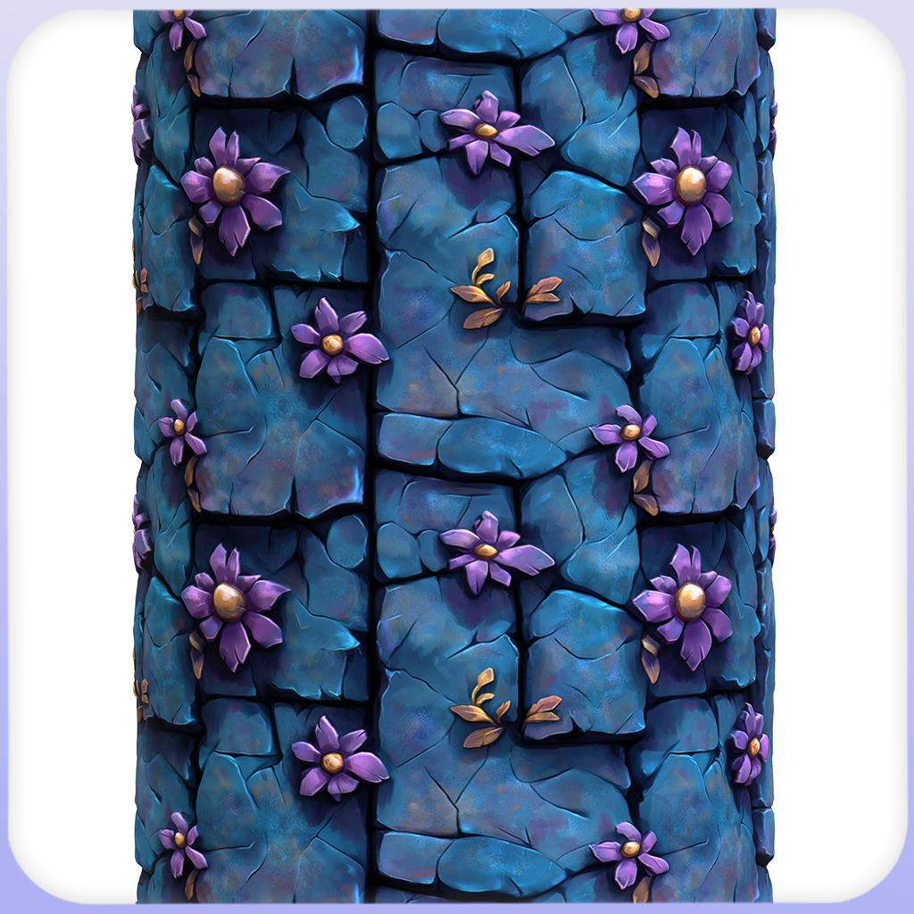 Stylized Stone Floor Seamless Texture Texture_2