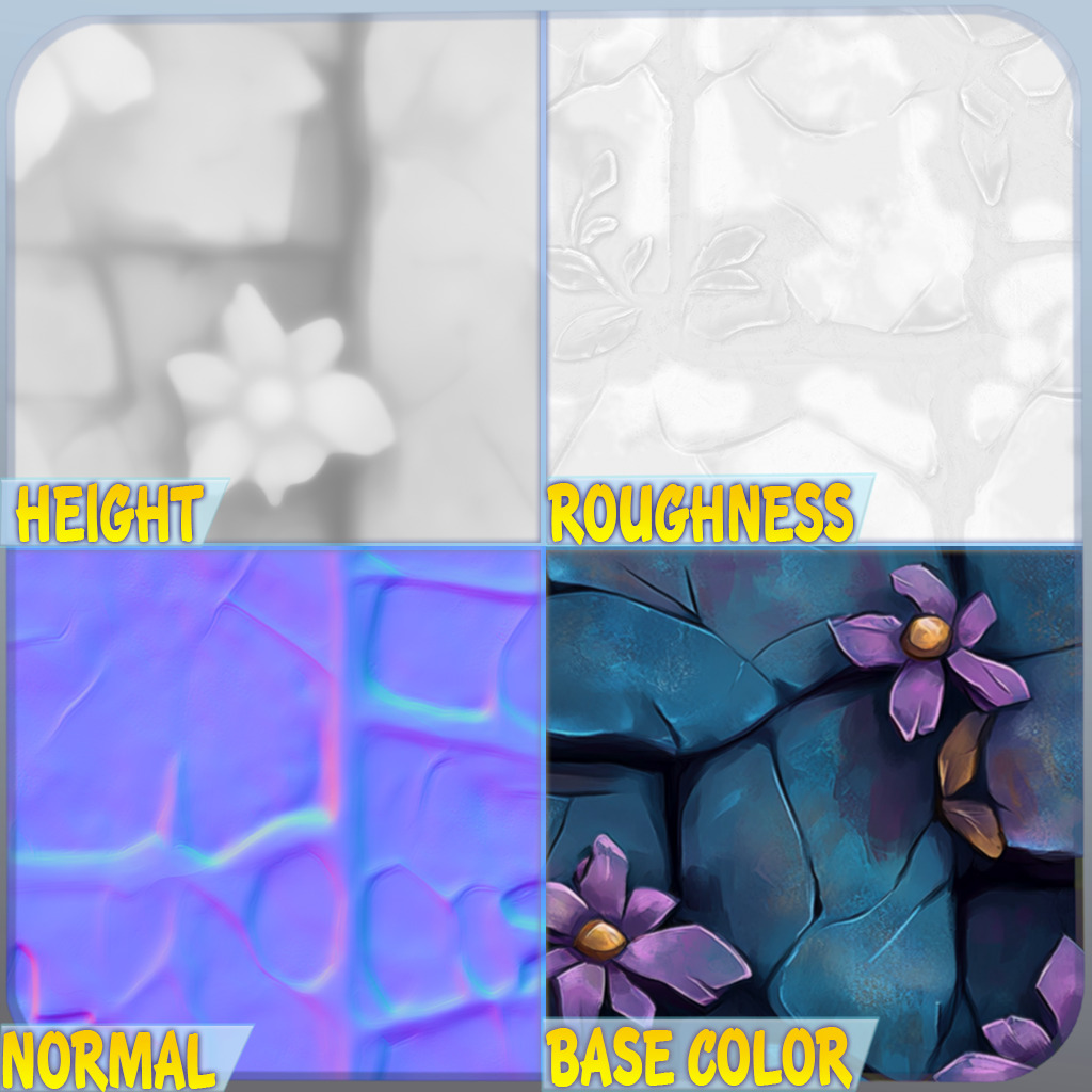 Stylized Stone Floor Seamless Texture Texture_1