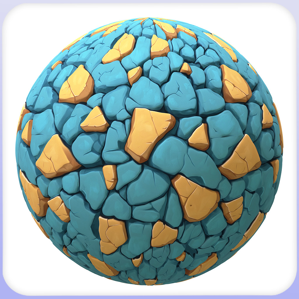 Stylized Stone Floor Seamless Texture Texture_3