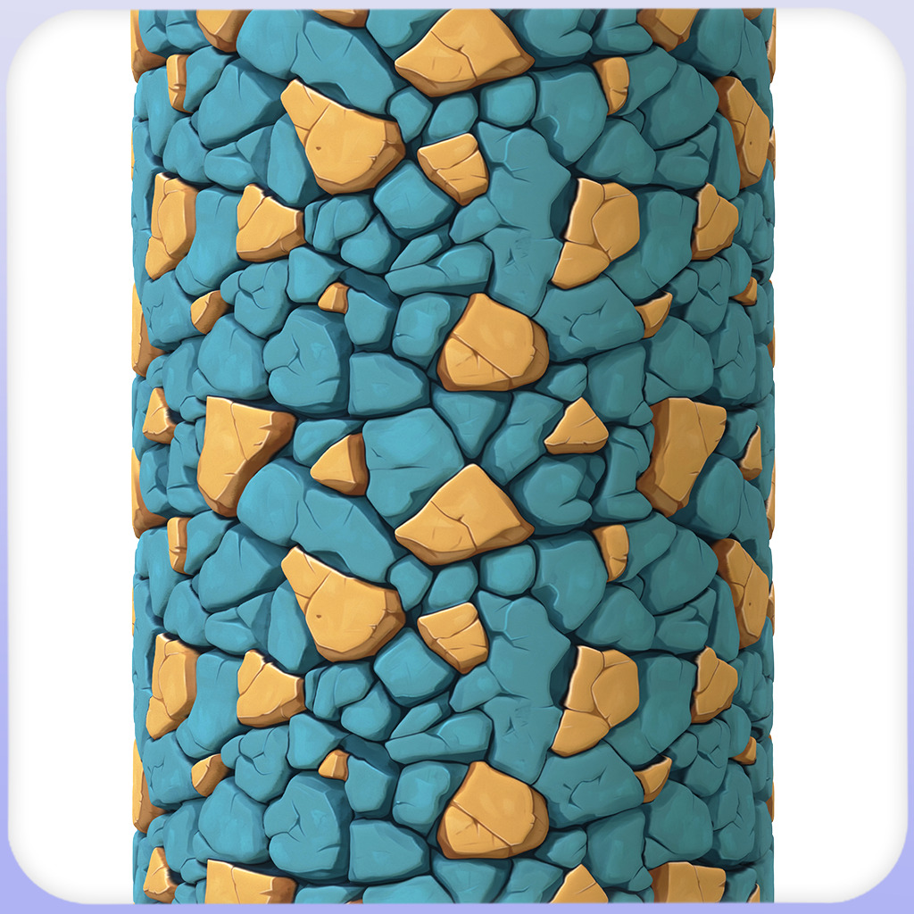 Stylized Stone Floor Seamless Texture Texture_2