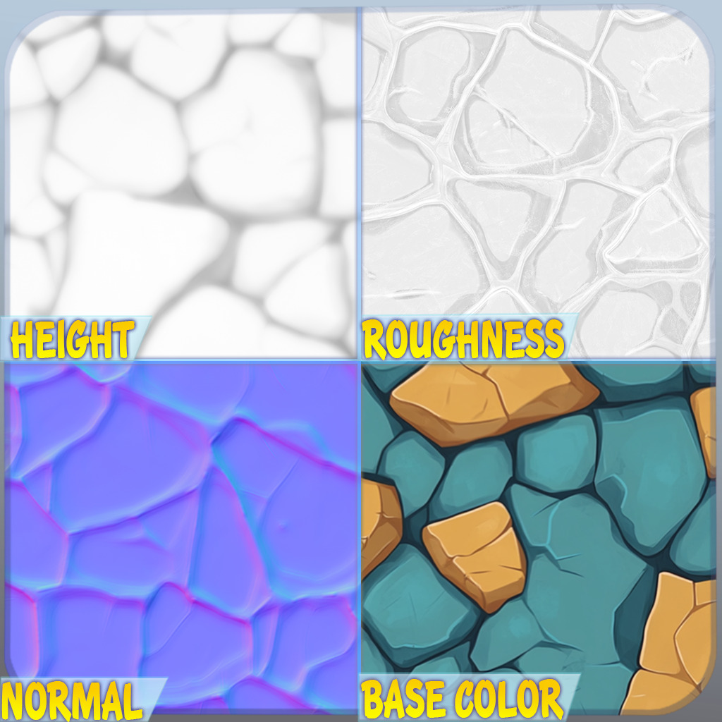 Stylized Stone Floor Seamless Texture Texture_1