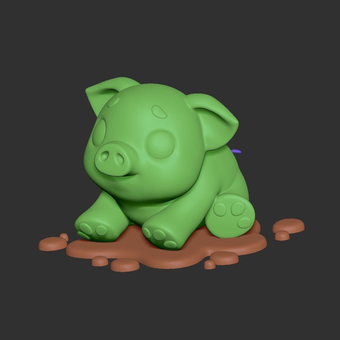 Cute Baby Pig 3D print model_2