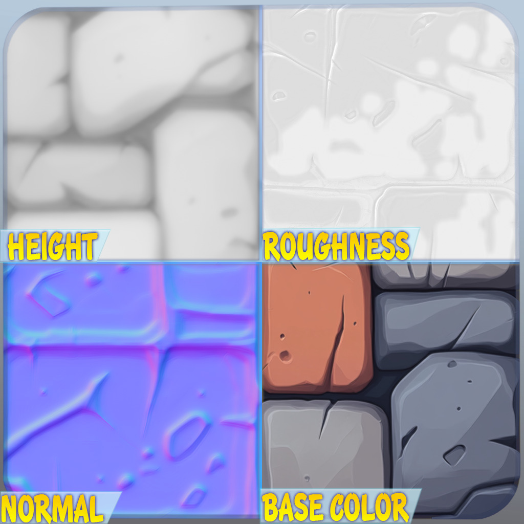 Stylized Stone Floor Seamless Texture Texture_1