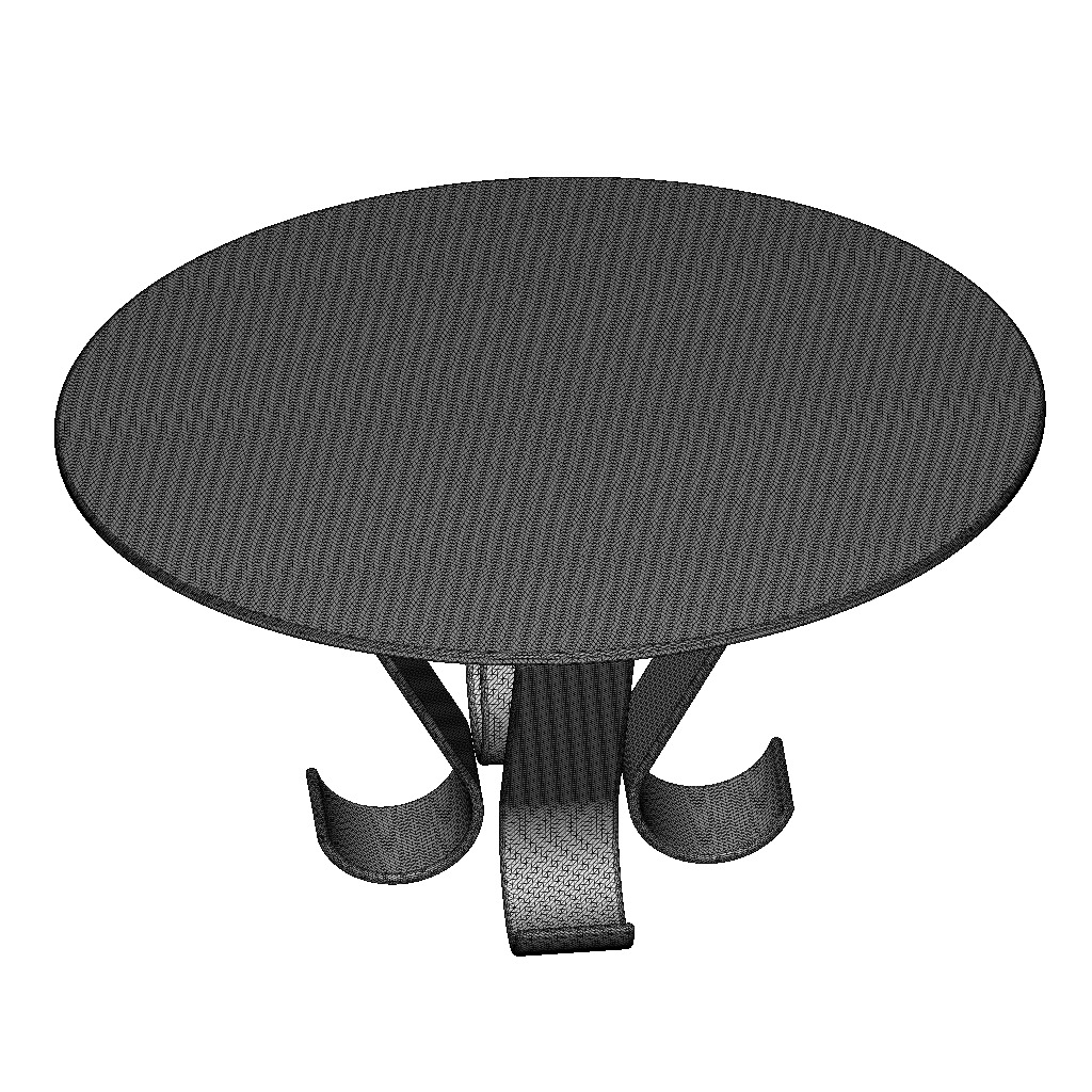 Premium Elliptical Table 3D print model_3