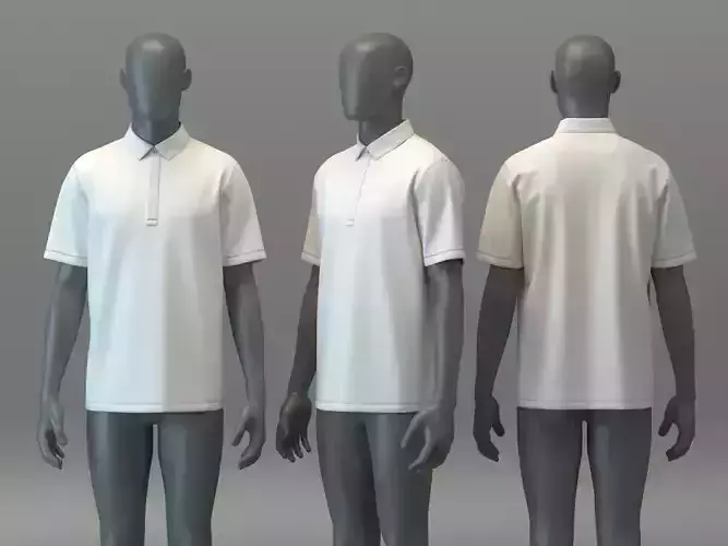 Polo Shirt with Hidden Placket