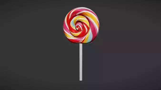 Colorful spiral lollipop