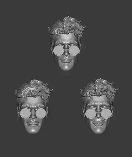 DC SUPERBOY EXPRESSIONS 3-PACK HEADSCULPT 3D print model
