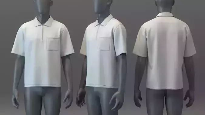 Quarter Zip Polo Shirt