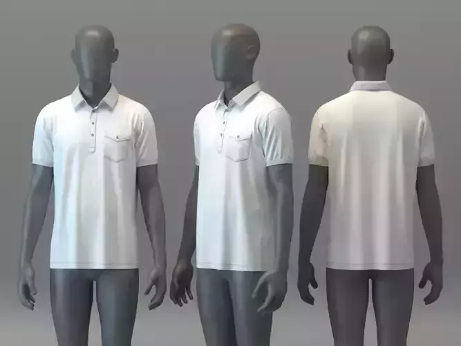 Polo Shirt Basic with Chest Pocket