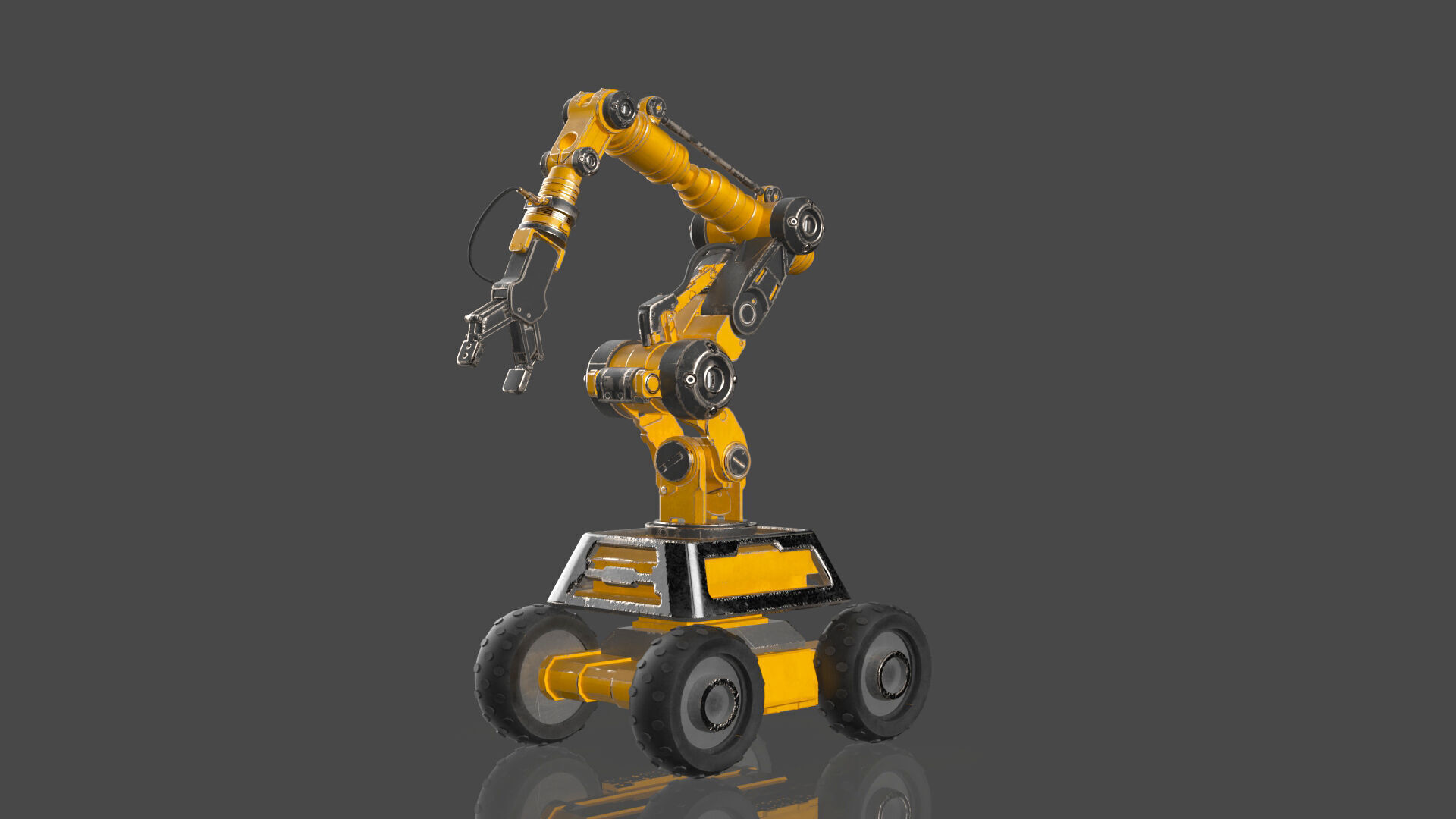 Industrial Robot Arm - 1  - Textured 3D model_2