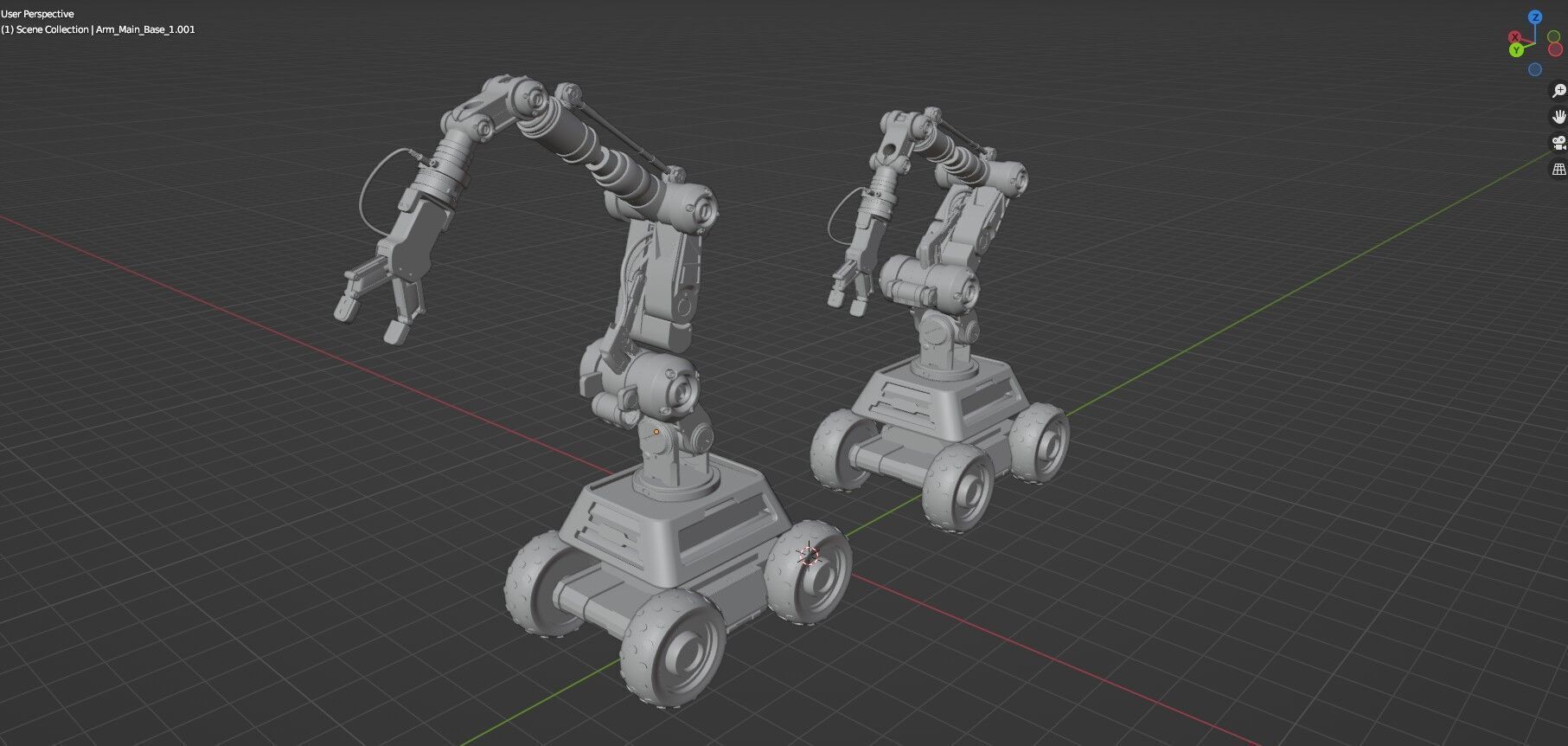 Industrial Robot Arm - 1  - Textured 3D model_27