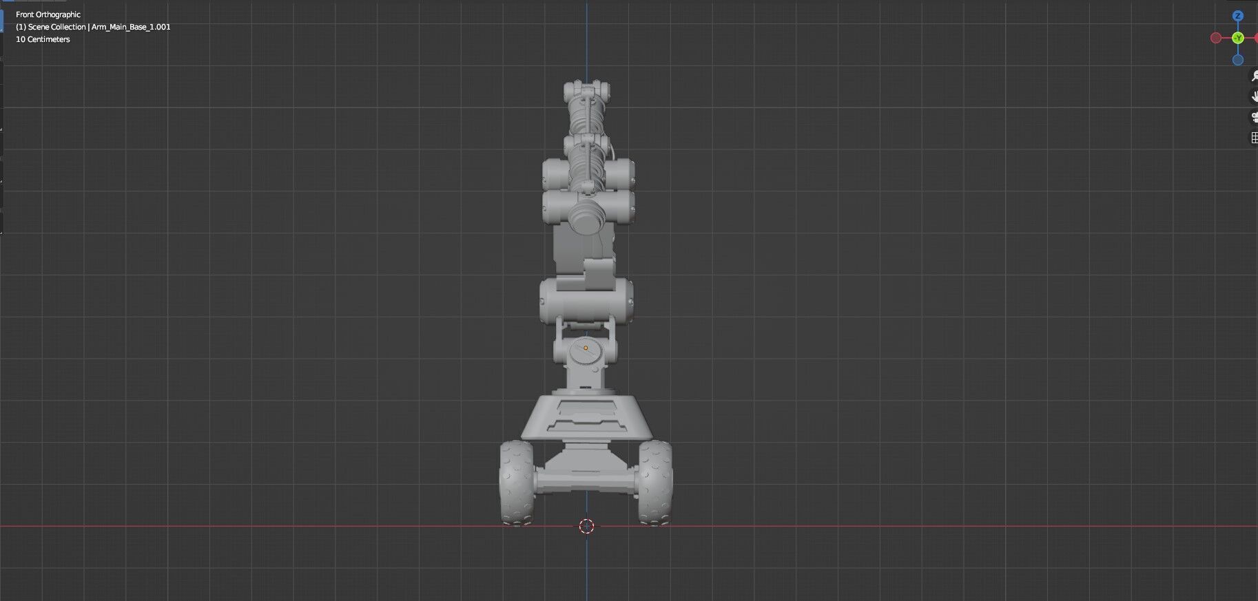 Industrial Robot Arm - 1  - Textured 3D model_30