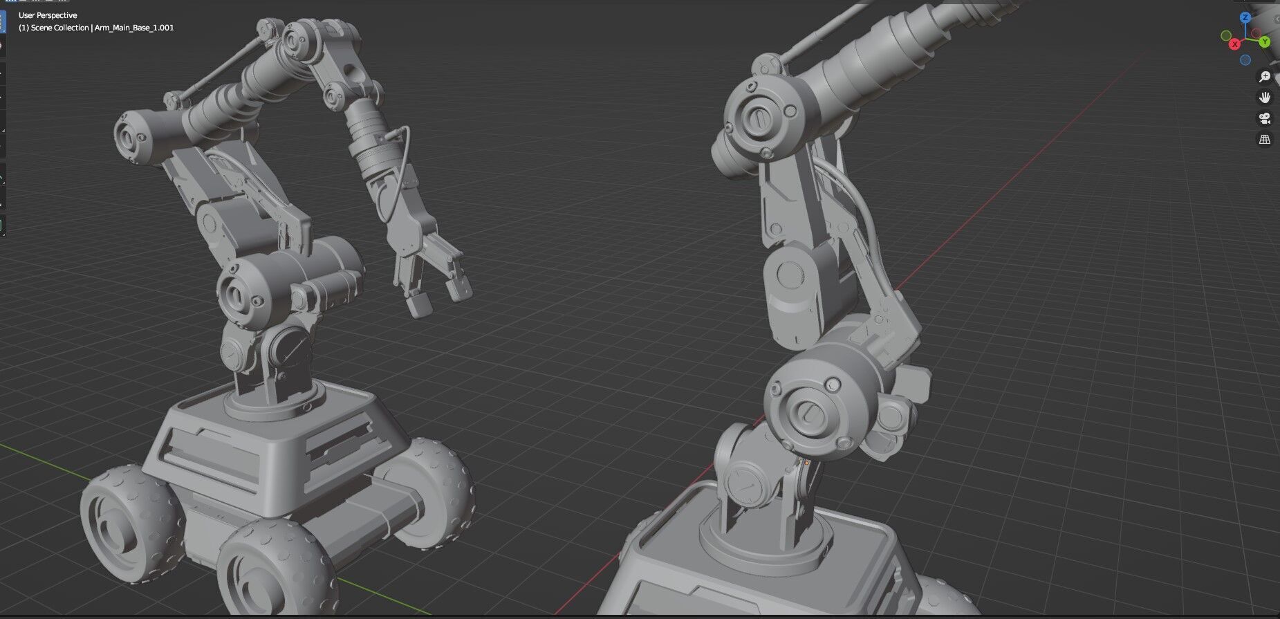 Industrial Robot Arm - 1  - Textured 3D model_22