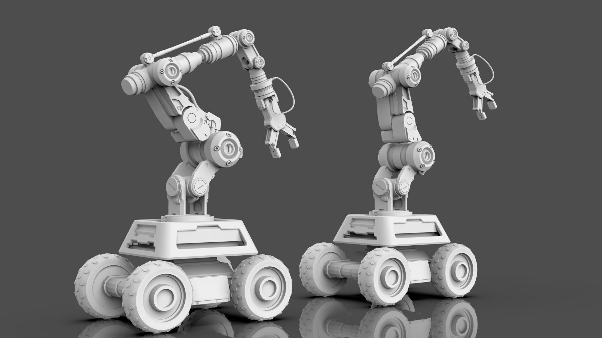 Industrial Robot Arm - 1  - Textured 3D model_14