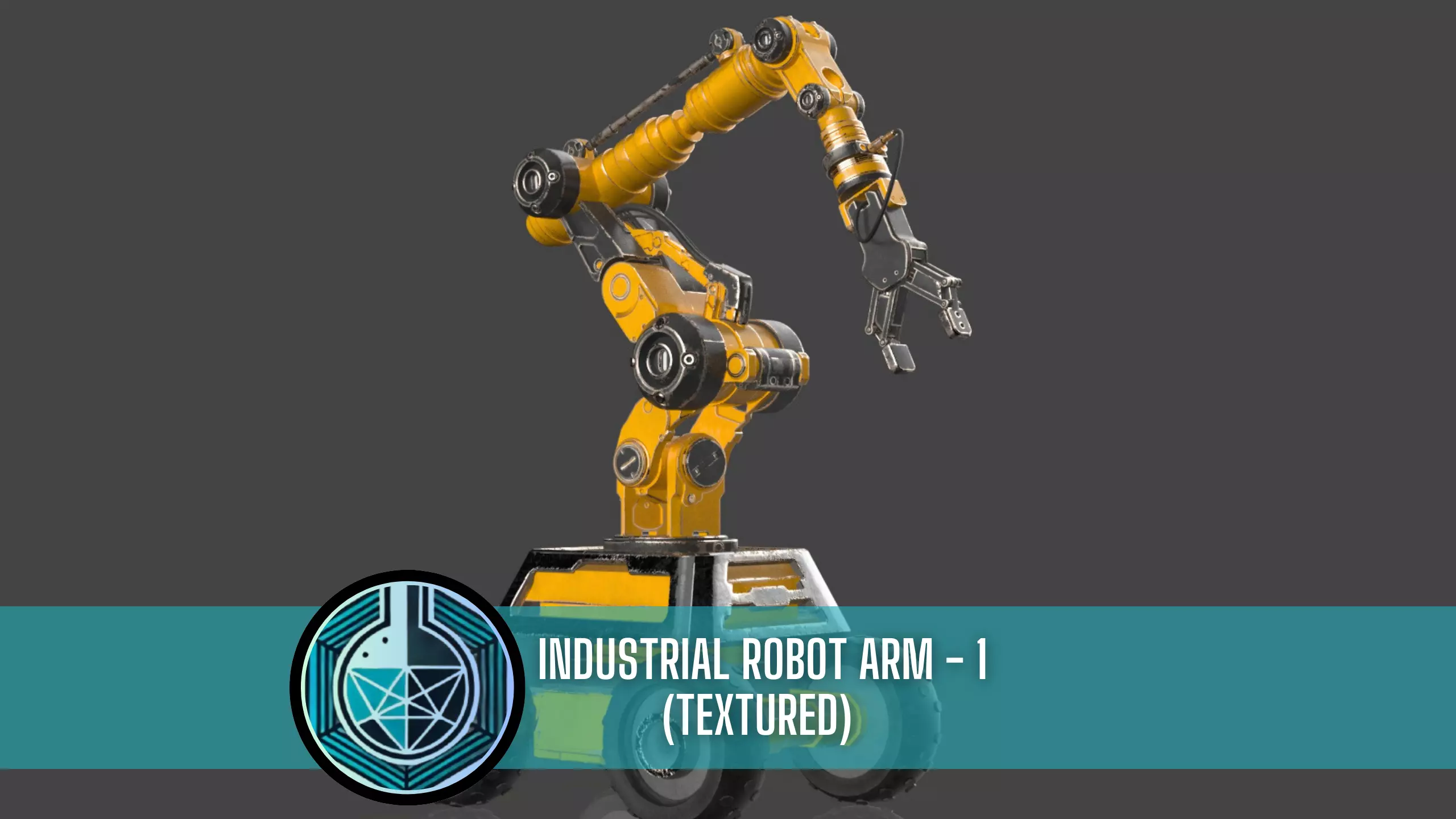 Industrial Robot Arm - 1  - Textured 3D model_0