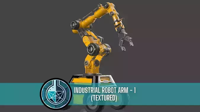Industrial Robot Arm - 1  - Textured 3D model
