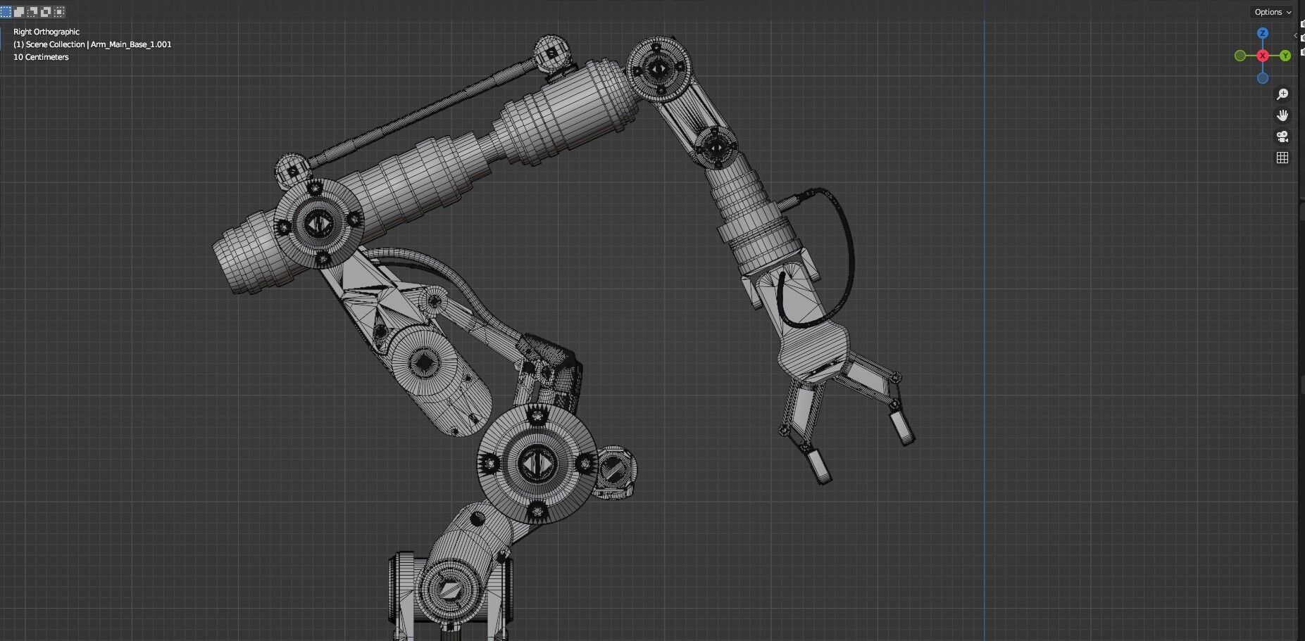 Industrial Robot Arm - 1  - Textured 3D model_16
