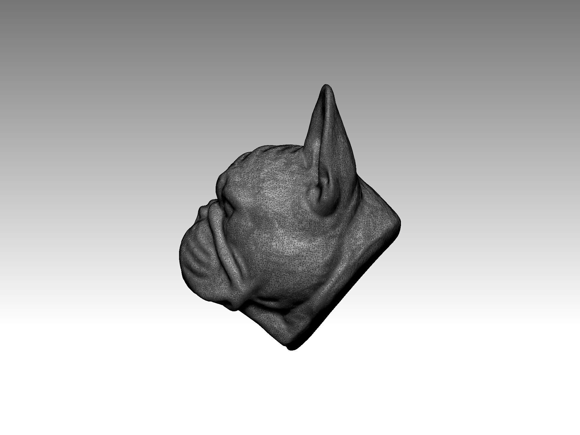 bulldog  statue 3D print model_6